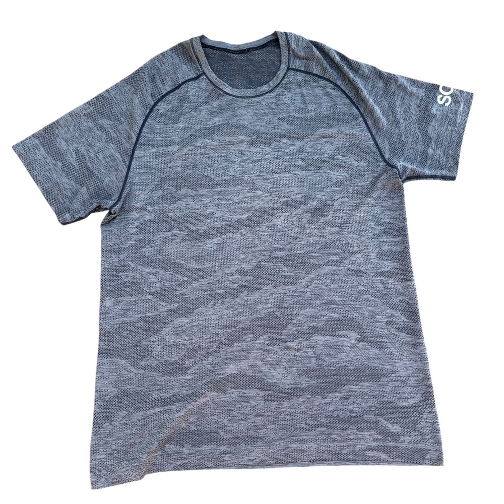 Lululemon XL Men's Gray Soul Cycle Get Sweaty Short Sleeve Athletic Shirt